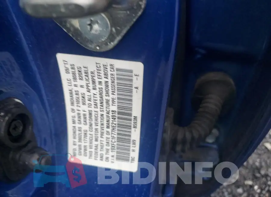 19XFC1F77HE214918 Photo# 12