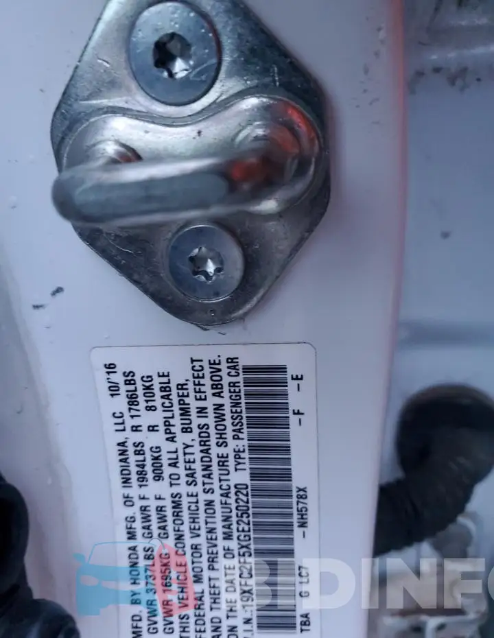 19XFC2F5XGE250220 Photo# 12