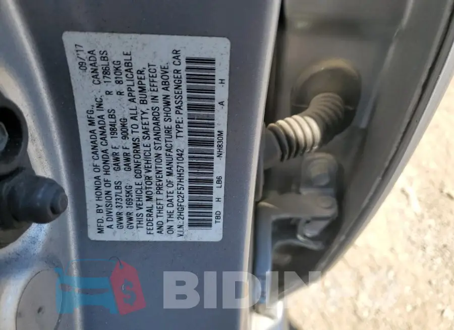 2HGFC2F57HH571042 Photo# 12