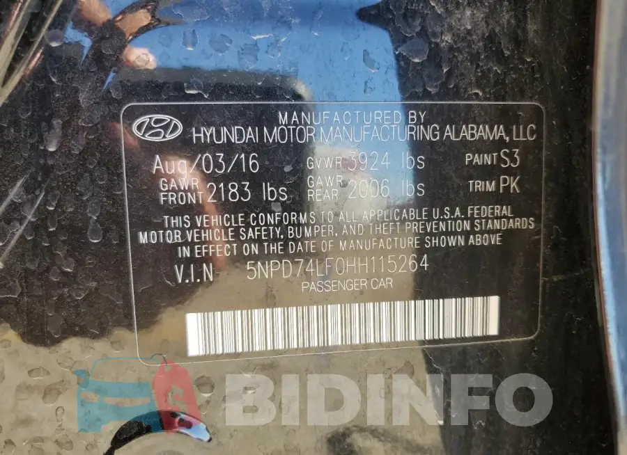 5NPD74LF0HH115264 Photo# 12