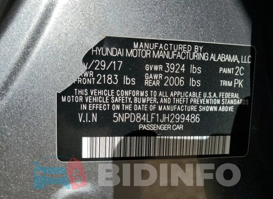 5NPD84LF1JH299486 Photo# 12