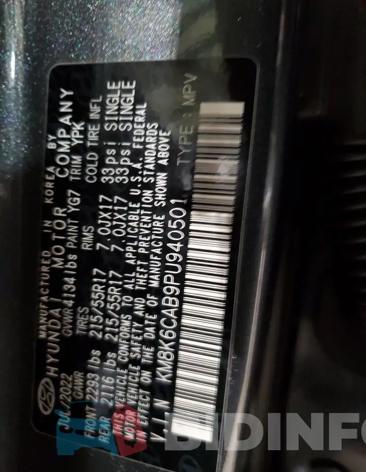KM8K6CAB9PU940501 Photo# 13