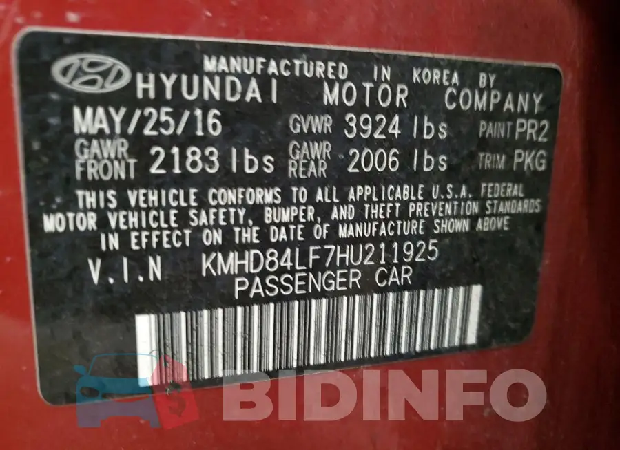 KMHD84LF7HU211925 Photo# 12
