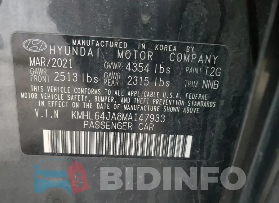KMHL64JA8MA147933 Photo# 12