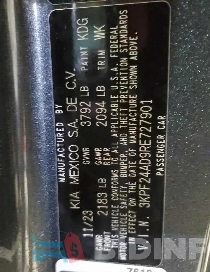 3KPF24AD9RE727901 Photo# 12
