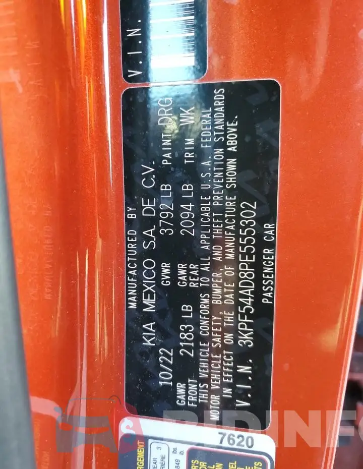 3KPF54AD8PE555302 Photo# 13