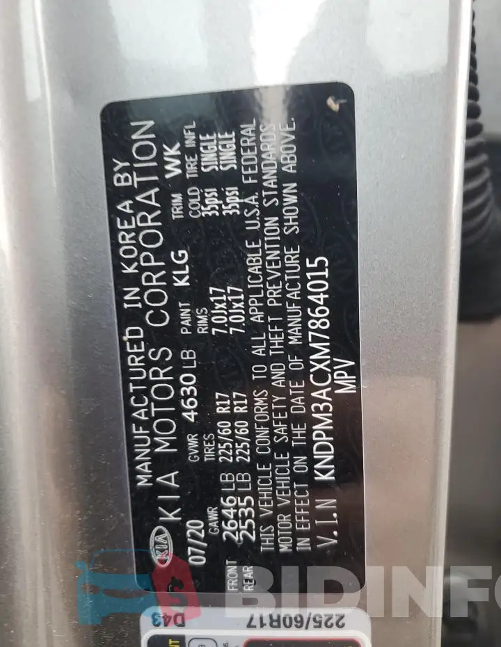KNDPM3ACXM7864015 Photo# 13