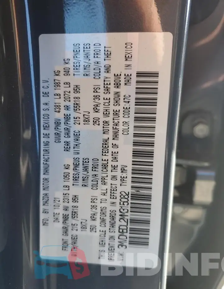 3MVDMBDL2MM315082 Photo# 12