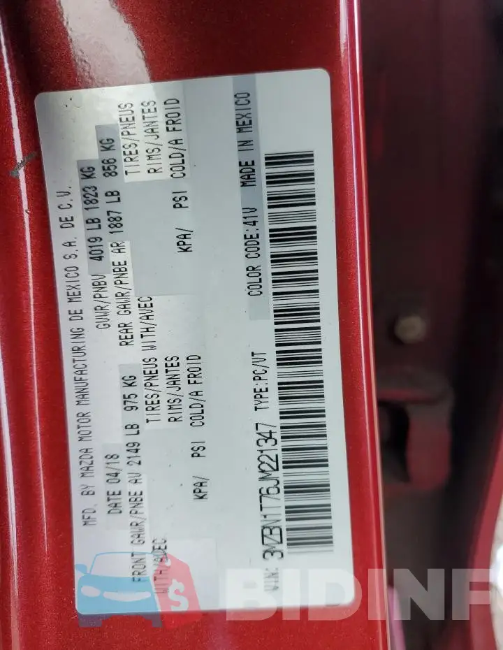 3MZBN1T76JM221347 Photo# 12