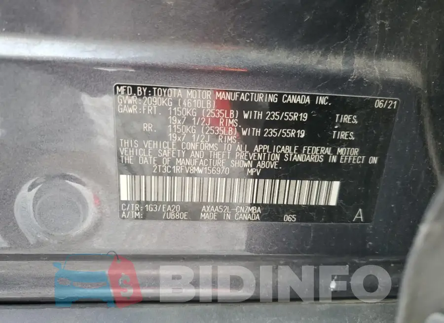 2T3C1RFV8MW156970 Photo# 14