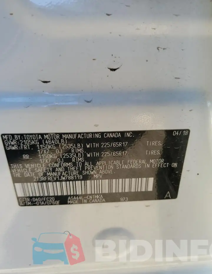 2T3RFREV1JW788119 Photo# 14