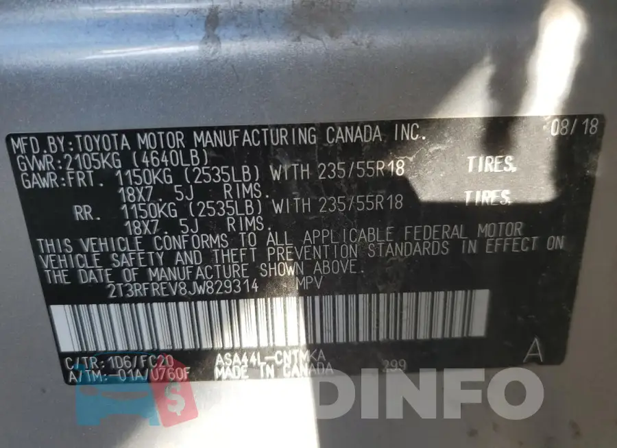 2T3RFREV8JW829314 Photo# 13