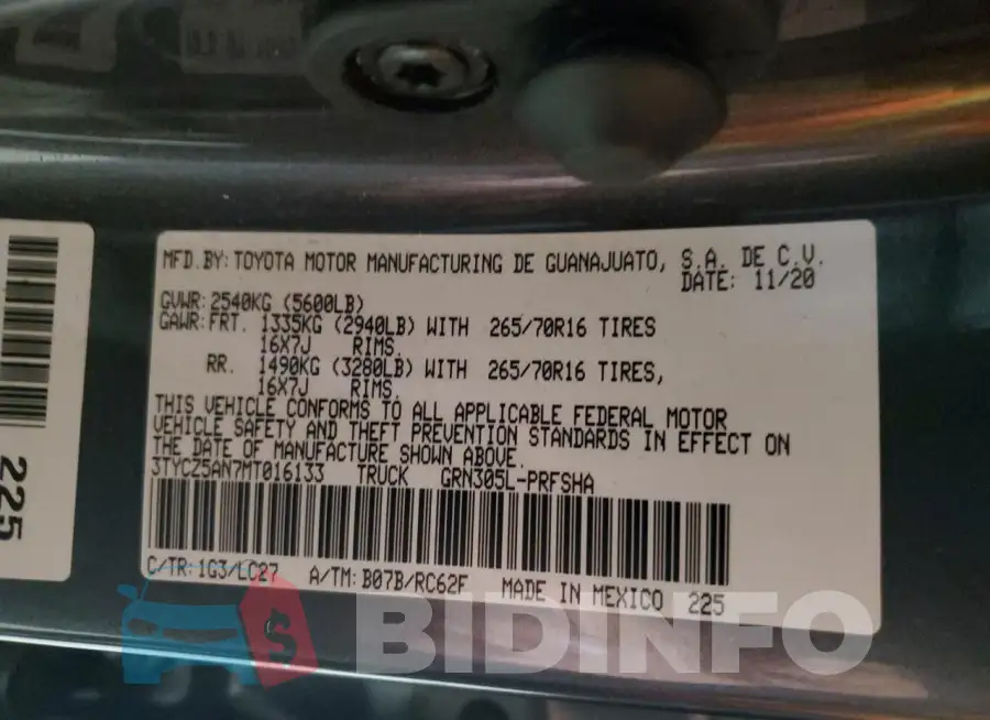 3TYCZ5AN7MT016133 Photo# 12