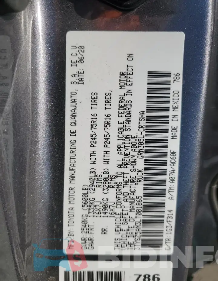 3TYSZ5AN3LT001865 Photo# 12