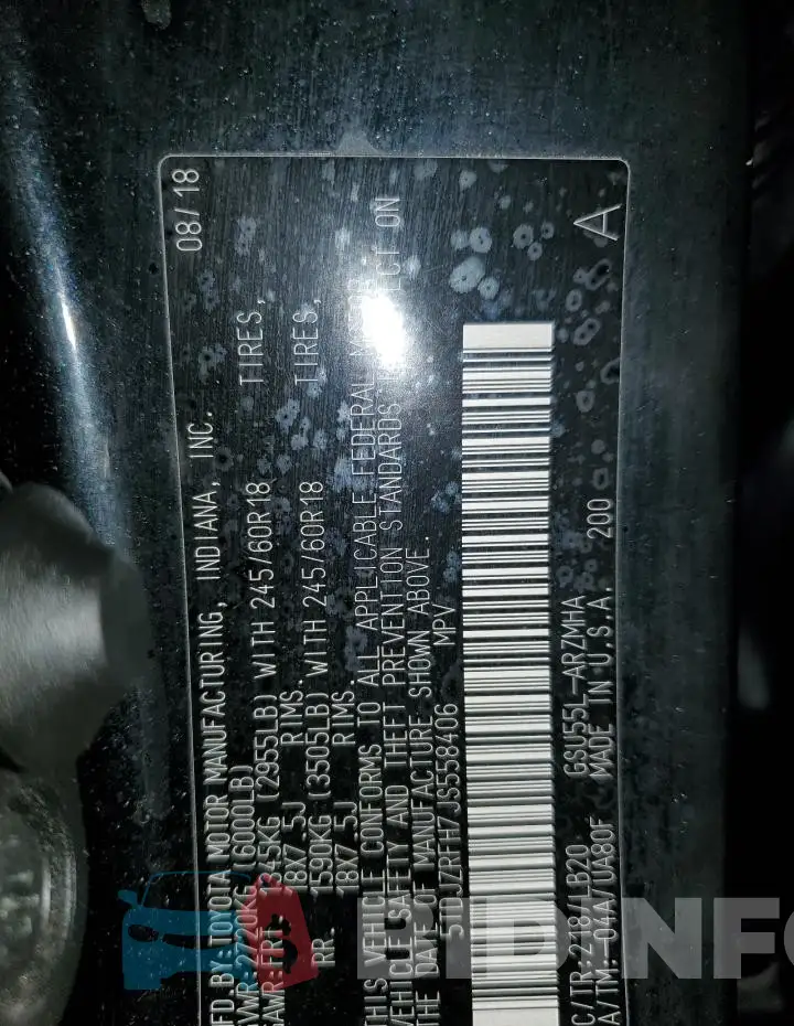 5TDJZRFH7JS558406 Photo# 14