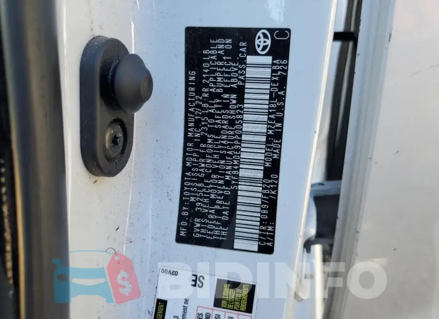 5YFB4MDE9PP005823 Photo# 13