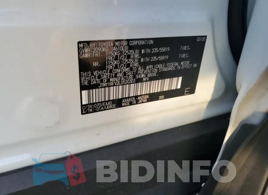 JTMY1RFV2LD520303 Photo# 14