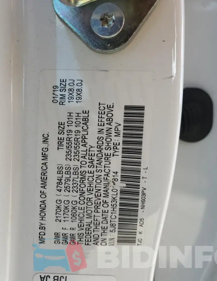 5J8TC1H53KL018814 Photo# 13