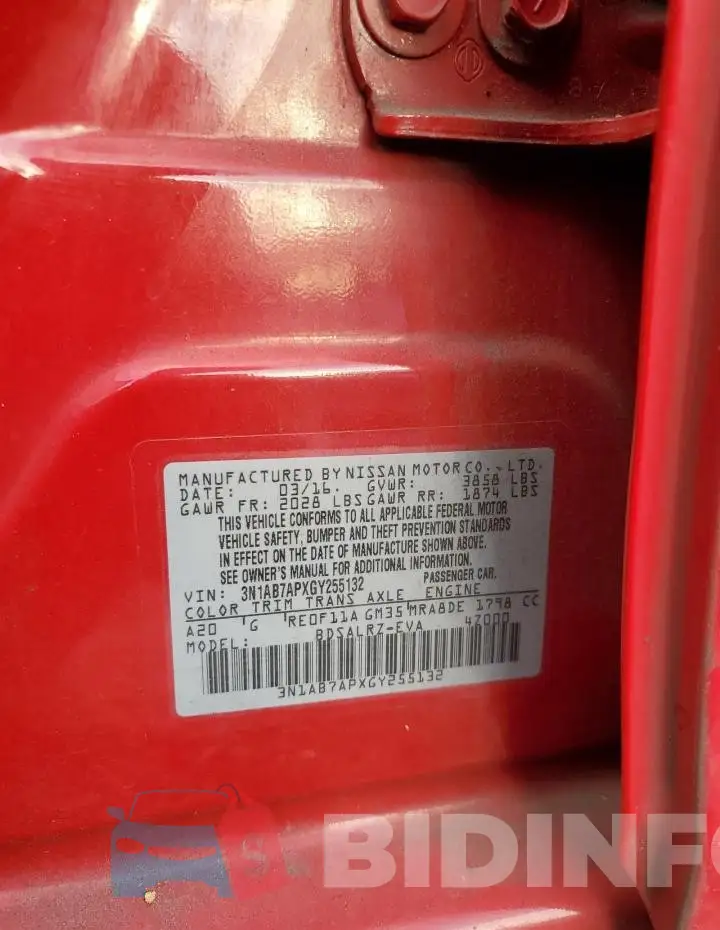 3N1AB7APXGY255132 Photo# 12