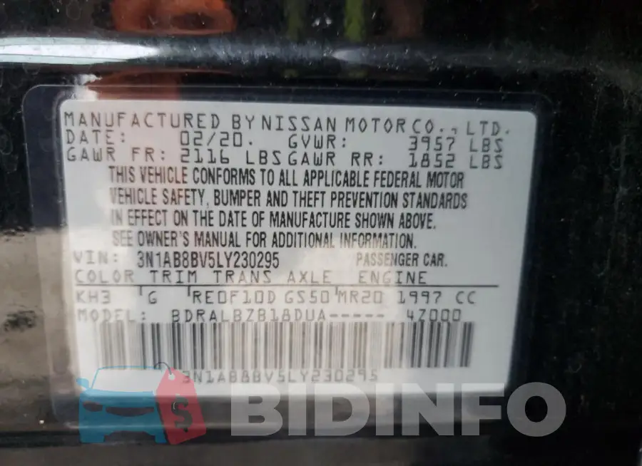 3N1AB8BV5LY230295 Photo# 12