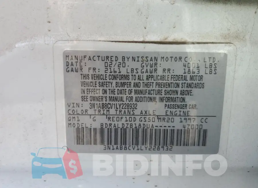3N1AB8CV1LY228932 Photo# 12