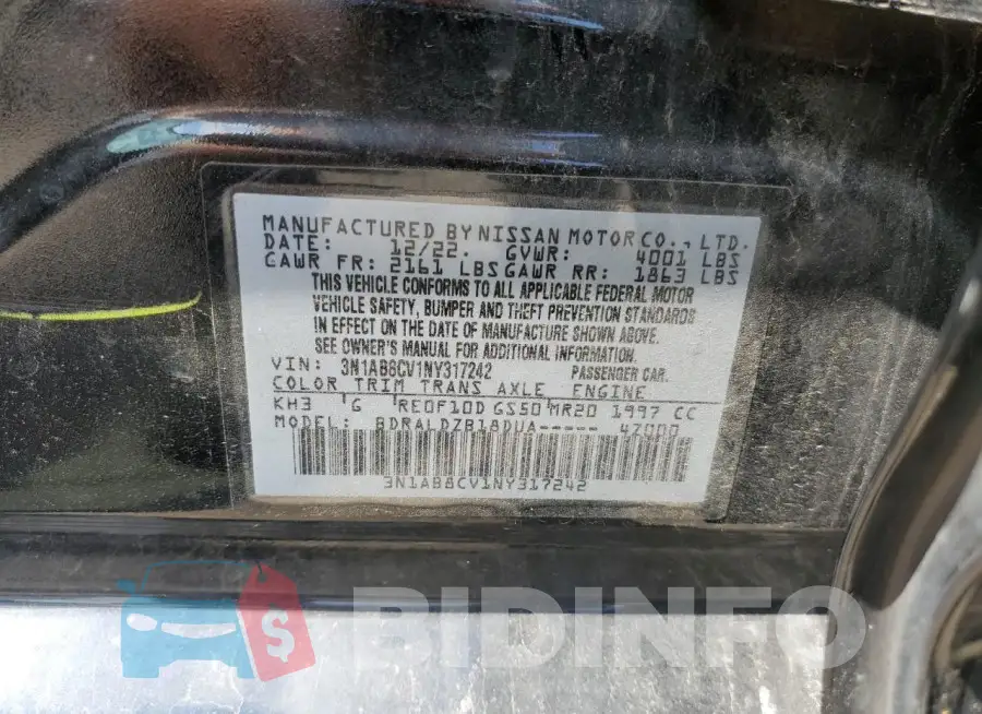 3N1AB8CV1NY317242 Photo# 12