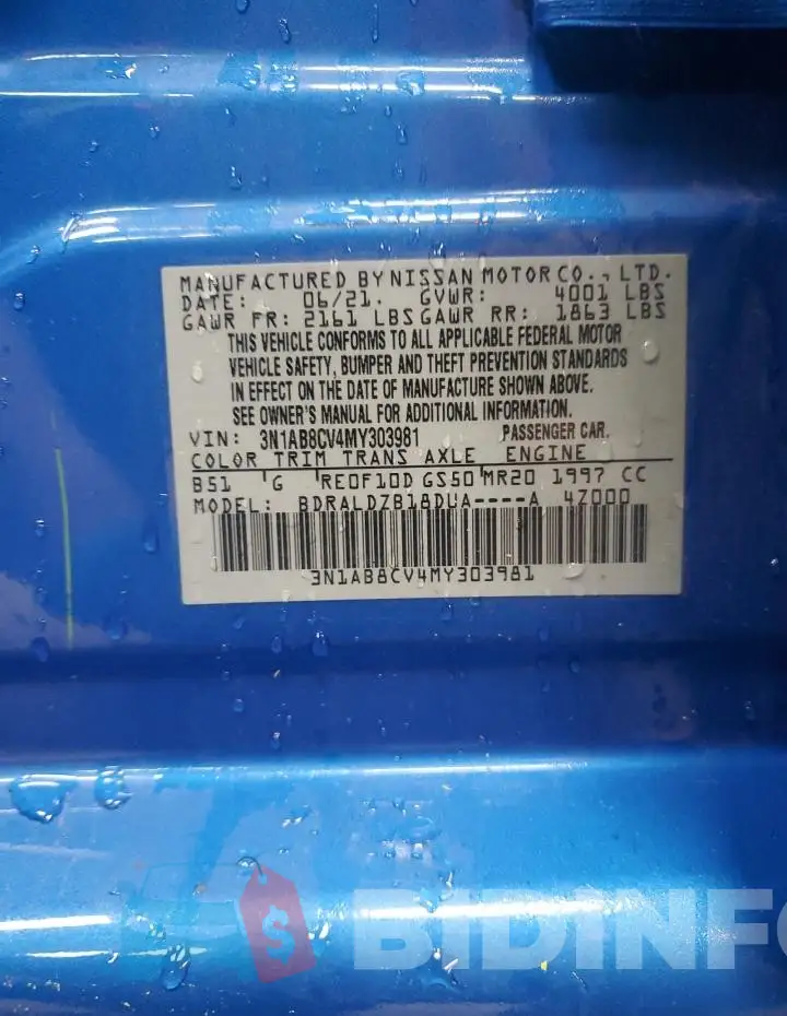 3N1AB8CV4MY303981 Photo# 13