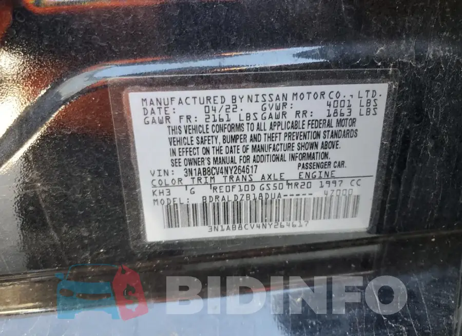 3N1AB8CV4NY264617 Photo# 12