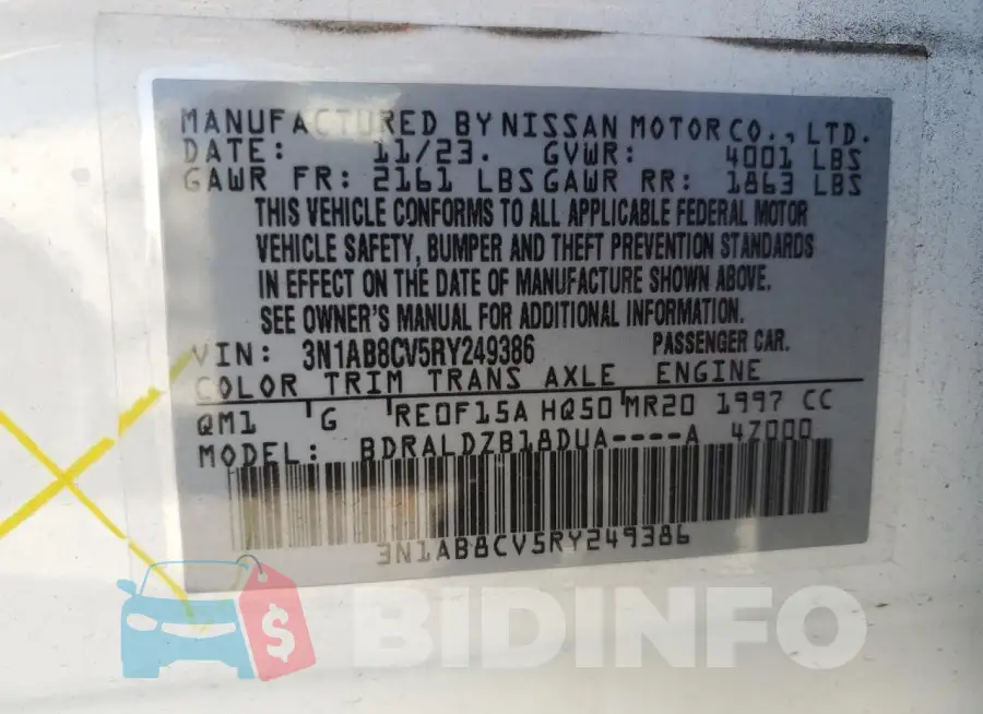 3N1AB8CV5RY249386 Photo# 13