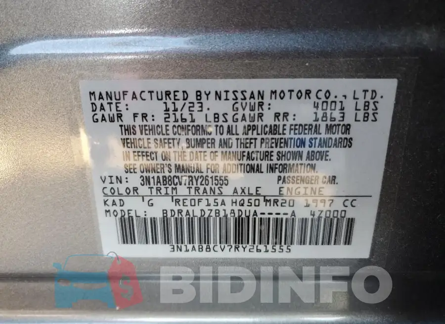 3N1AB8CV7RY261555 Photo# 13