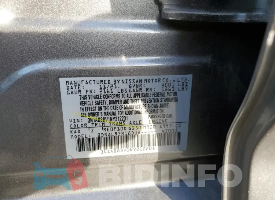 3N1AB8DV1NY212201 Photo# 13