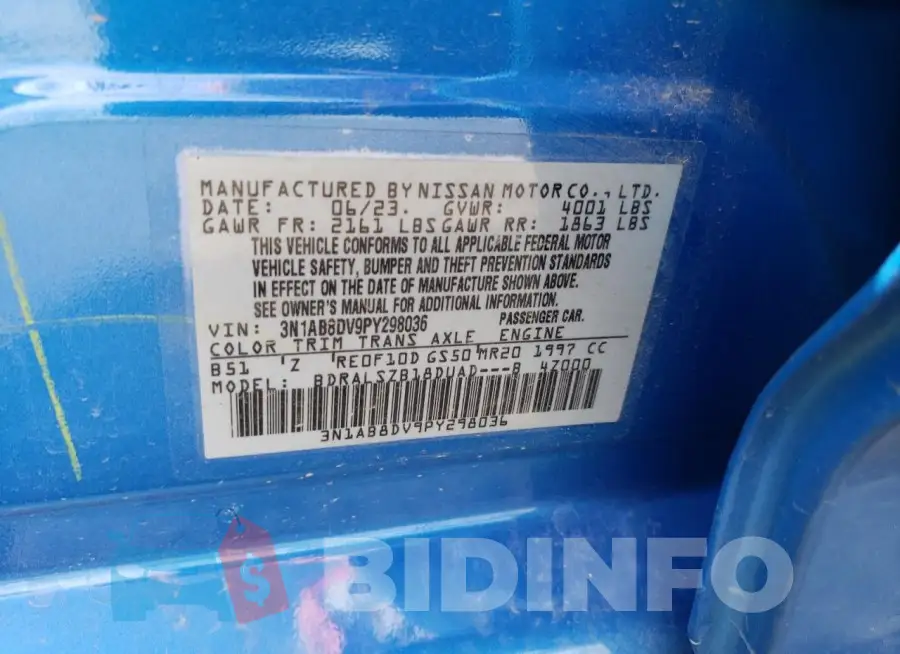 3N1AB8DV9PY298036 Photo# 12