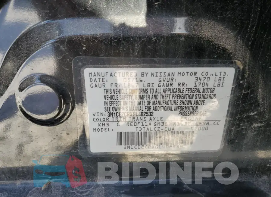 3N1CE2CPXGL402532 Photo# 13