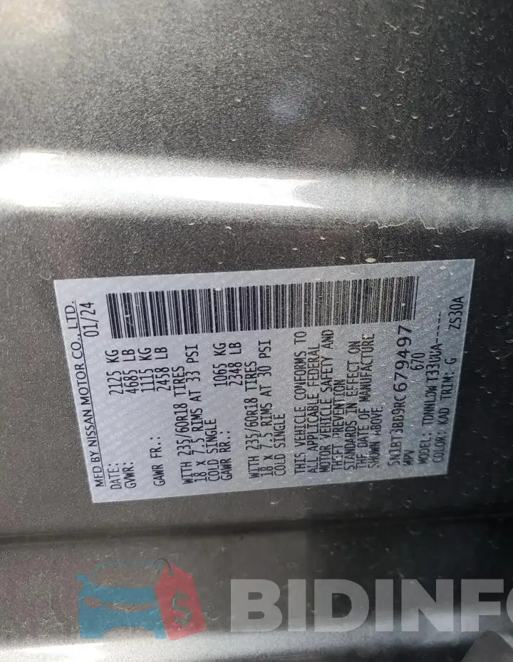 5N1BT3BB9RC679497 Photo# 14