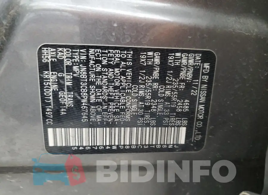 JN8BT3CB8PW467645 Photo# 13
