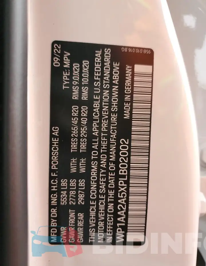 WP1AA2A5XPLB02002 Photo# 14