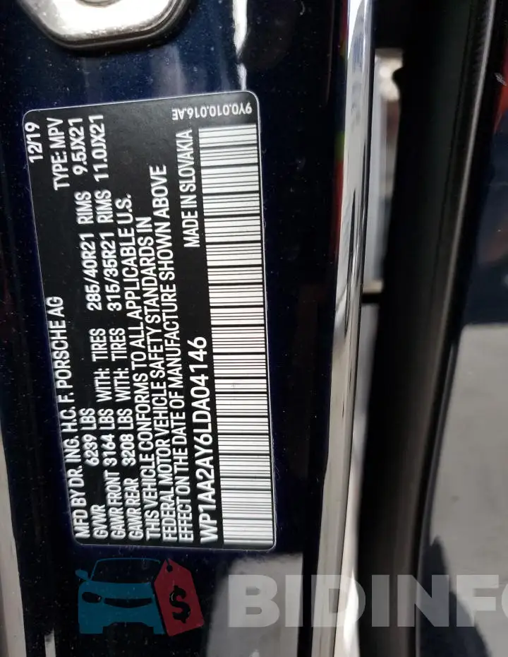WP1AA2AY6LDA04146 Photo# 13
