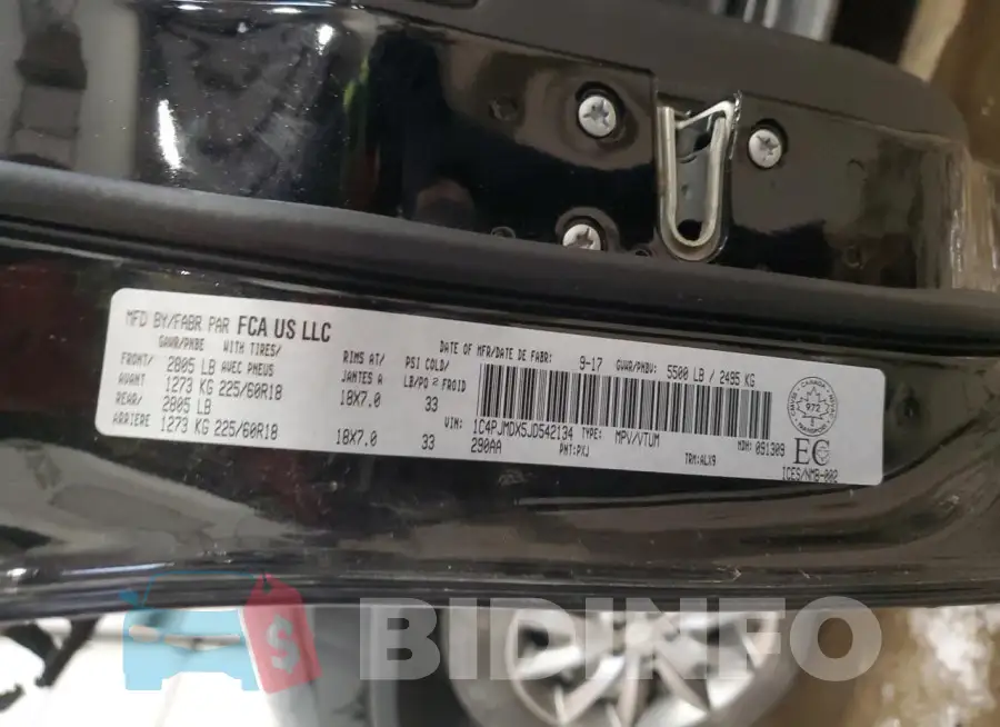 1C4PJMDX5JD542134 Photo# 13