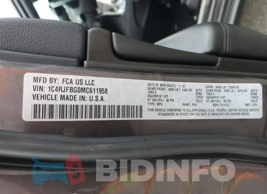 1C4RJFBG0MC611958 Photo# 13