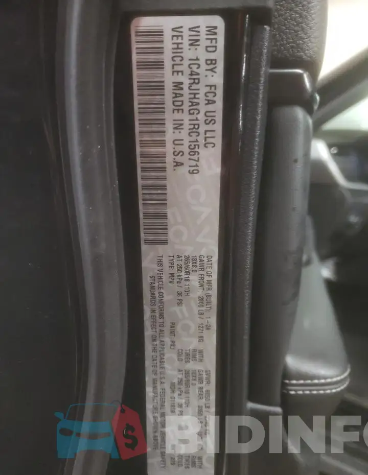 1C4RJHAG1RC156719 Photo# 13
