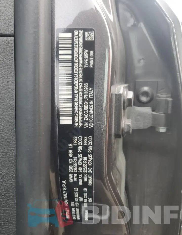 ZACCJBBB1JPH16986 Photo# 13