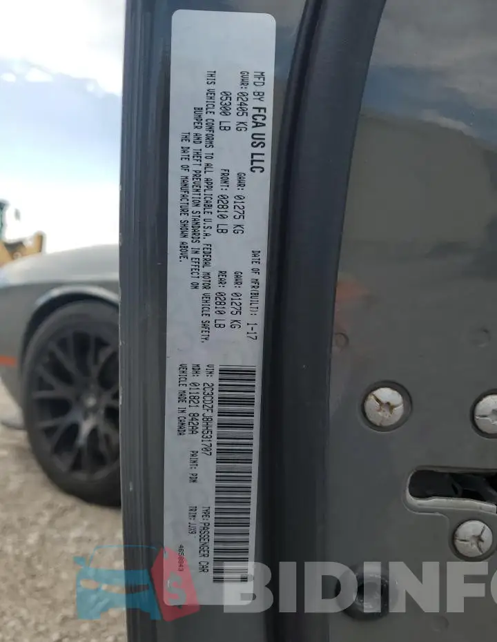 2C3CDZFJ8HH531707 Photo# 12