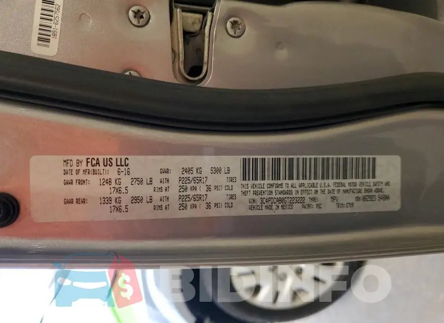 3C4PDCAB0GT223222 Photo# 14