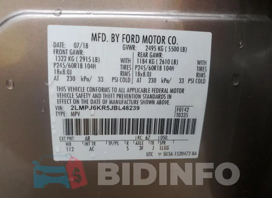 2LMPJ6KR5JBL48239 Photo# 13