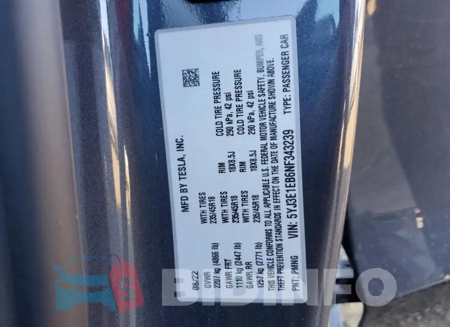 5YJ3E1EB6NF343239 Photo# 12