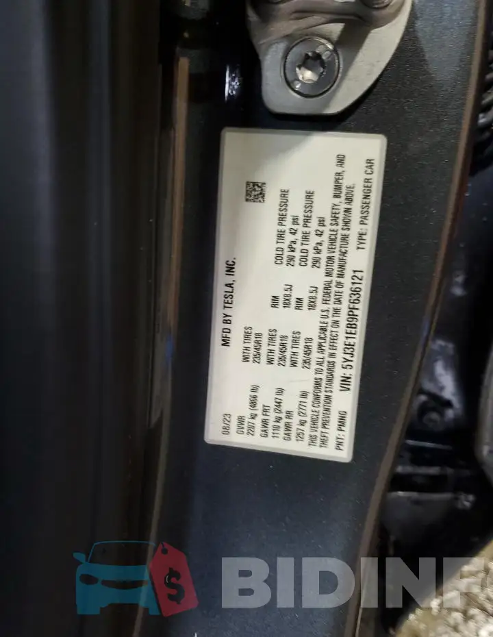 5YJ3E1EB9PF636121 Photo# 12