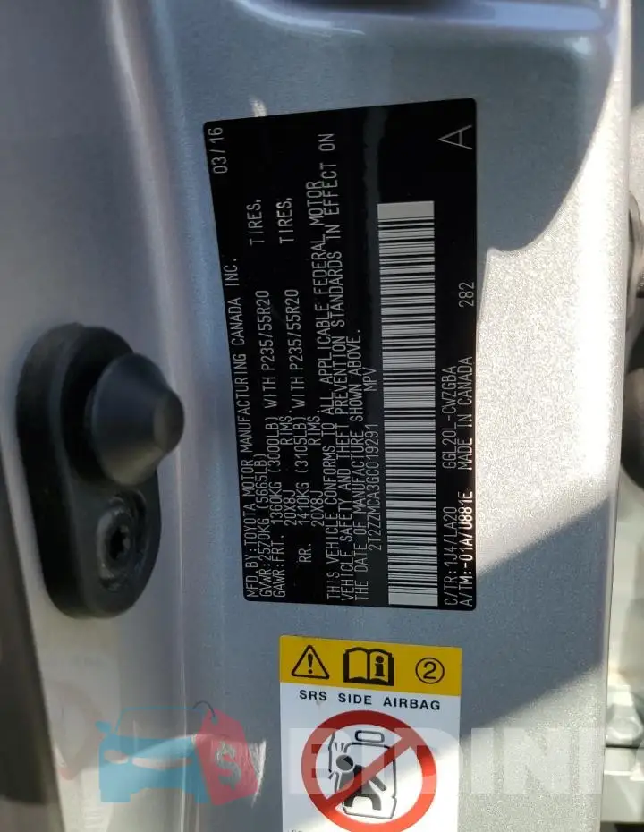 2T2ZZMCA3GC019291 Photo# 13