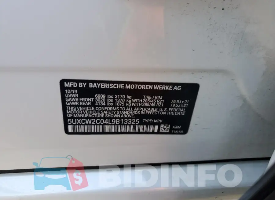 5UXCW2C04L9B13325 Photo# 13