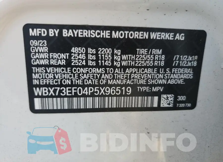 WBX73EF04P5X96519 Photo# 13
