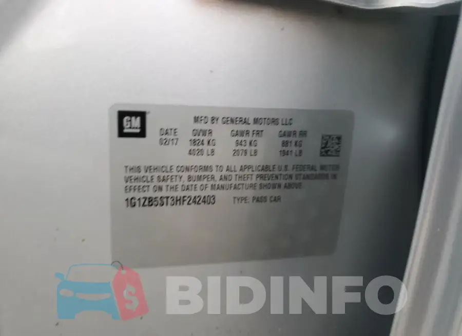 1G1ZB5ST3HF242403 Photo# 12